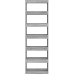 Kirjahylly/tilanjakaja 60x30x198 cm harmaa