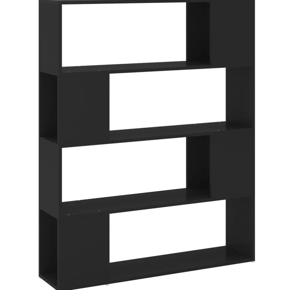 Kirjahylly/tilanjakaja 100x24x124 cm korkeakiilto harmaa