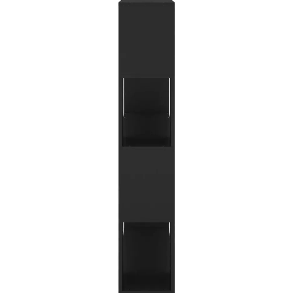Kirjahylly/tilanjakaja 100x24x124 cm korkeakiilto harmaa