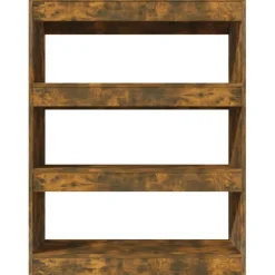 Kirjahylly/tilanjakaja 80x30x103 cm korkeakiilto valkoinen