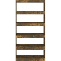 Kirjahylly/tilanjakaja 80x30x166 cm lastulevy betoninharmaa