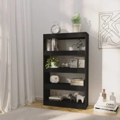 Kirjahylly/tilanjakaja 80x30x135 cm lastulevy betoninharmaa
