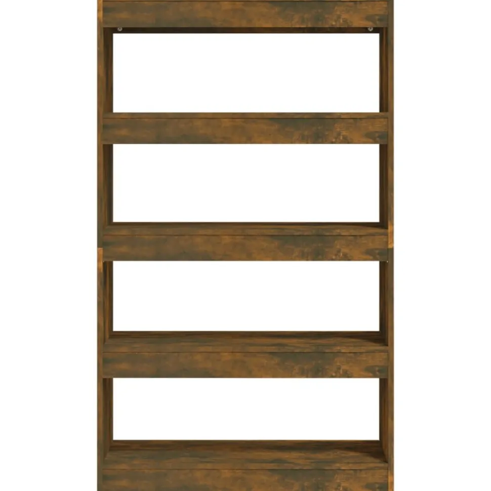 Kirjahylly/tilanjakaja 80x30x135 cm lastulevy betoninharmaa