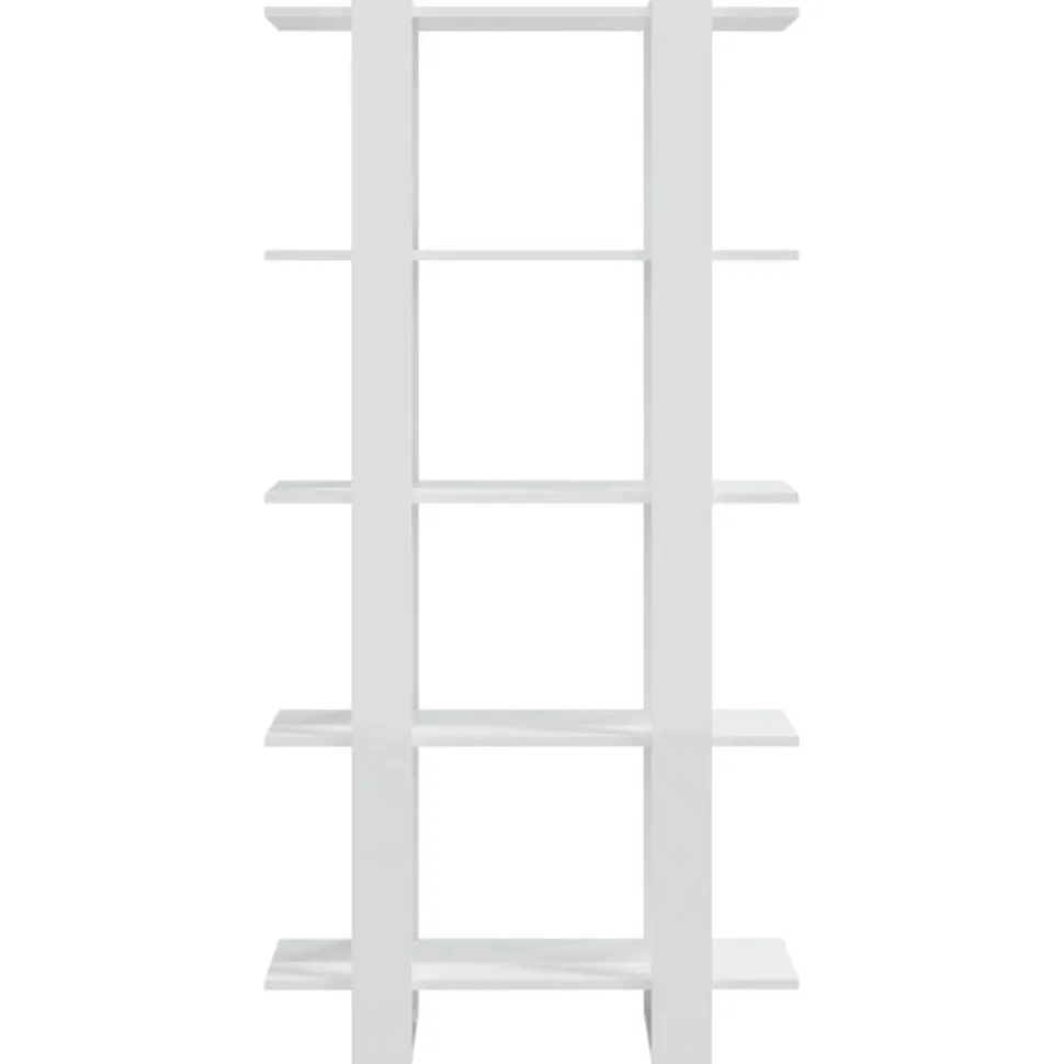 Kirjahylly/tilanjakaja 2 80x30x160 cm lastulevy betoninharmaa