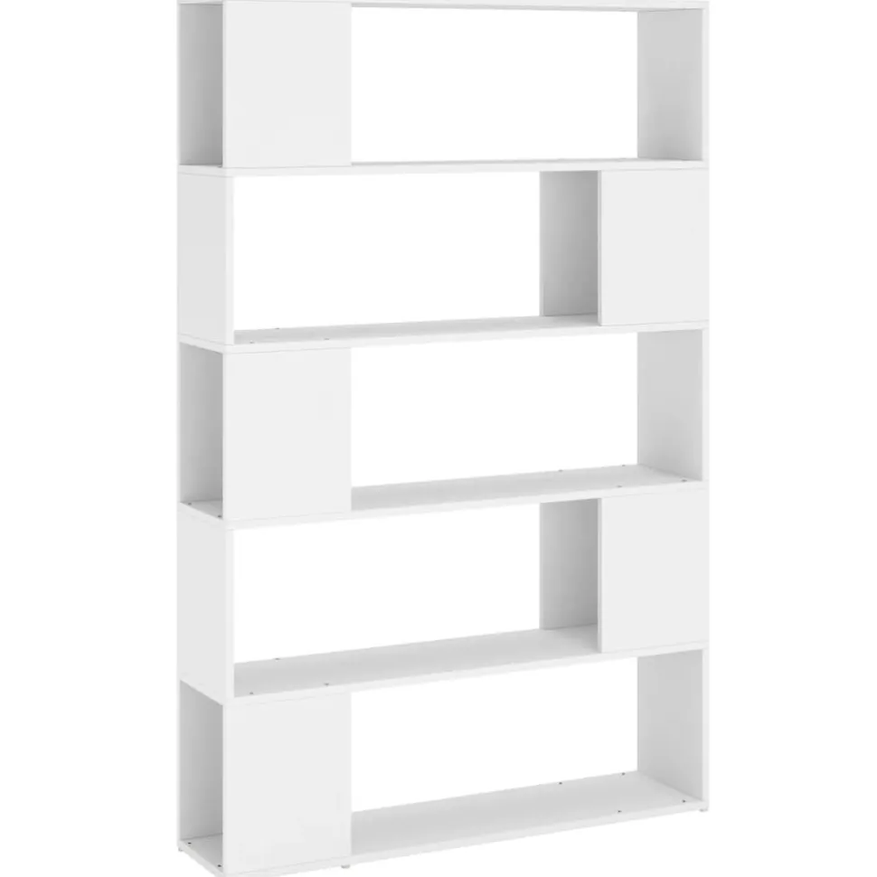 Kirjahylly/tilanjakaja 100x24x155 cm lastulevy harmaa