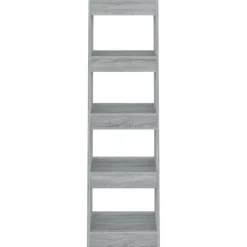 Kirjahylly/tilanjakaja 40x30x135 cm lastulevy musta
