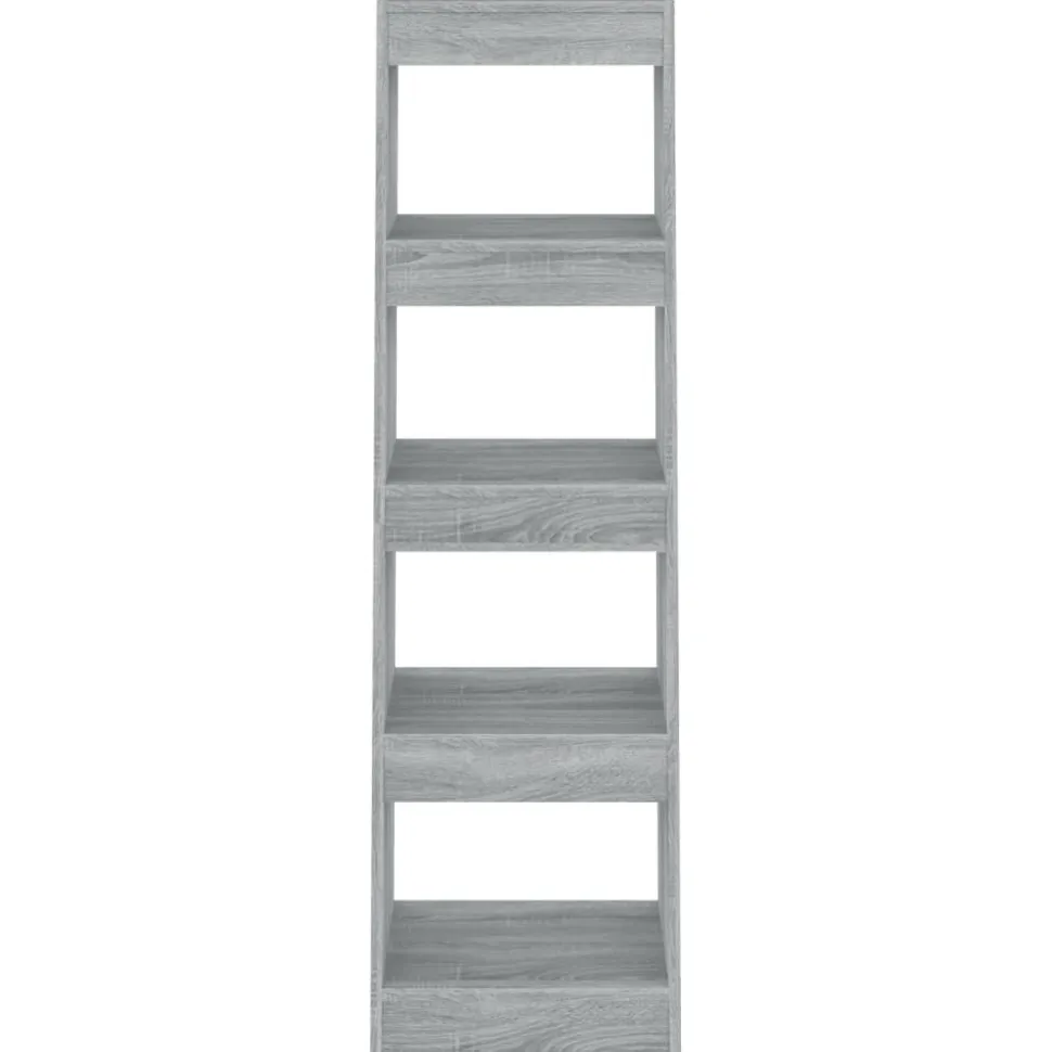Kirjahylly/tilanjakaja 40x30x135 cm lastulevy musta