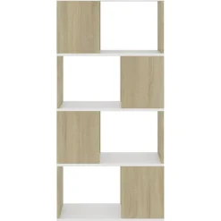 Kirjahylly/tilanjakaja 60x24x124,5 cm lastulevy tammi