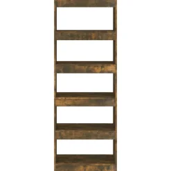 Kirjahylly/tilanjakaja 60x30x166 cm lastulevy valkoinen