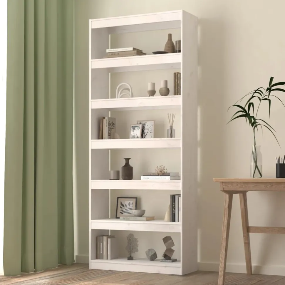 Kirjahylly/tilanjakaja 80x30x71,5-199,5cm, mänty, erikokoja ja värejä