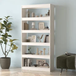 Kirjahylly/tilanjakaja 80x30x71,5-199,5cm, mänty, erikokoja ja värejä