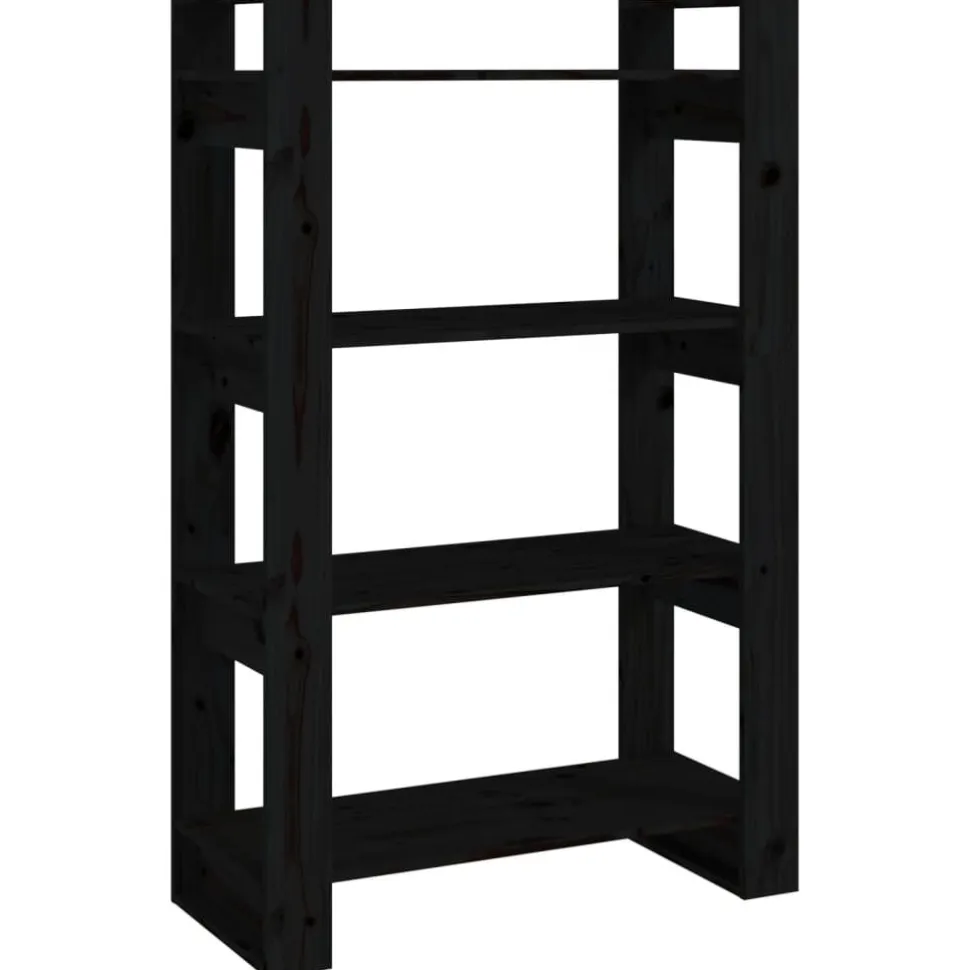 Kirjahylly/tilanjakaja 80x35x125 cm mänty harmaa