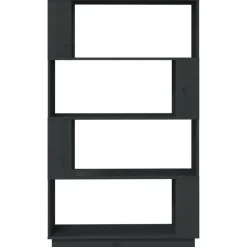 Kirjahylly/tilanjakaja 80x25x132 cm mänty harmaa