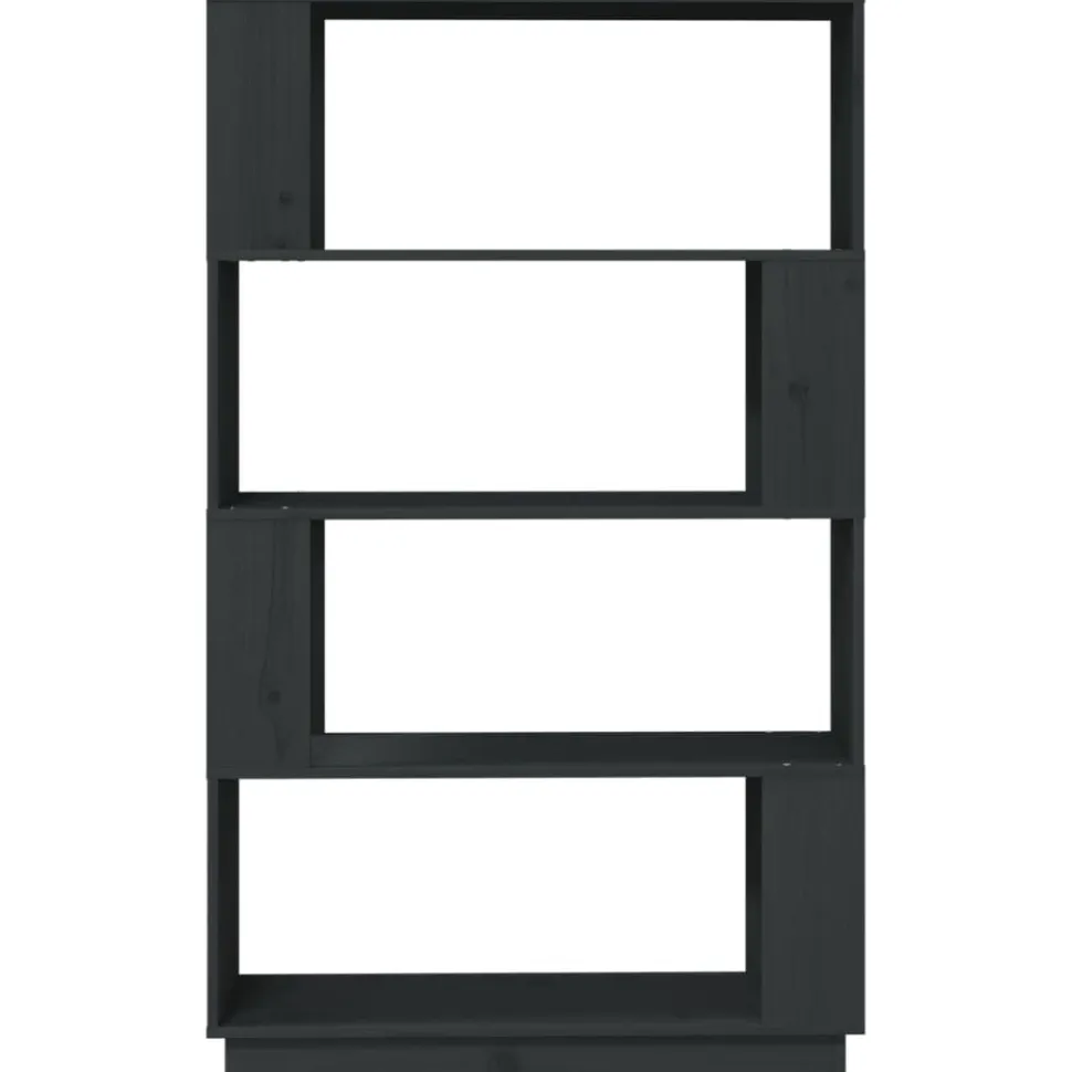 Kirjahylly/tilanjakaja 80x25x132 cm mänty harmaa