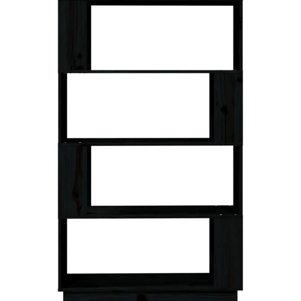 Kirjahylly/tilanjakaja 80x25x132 cm mänty harmaa