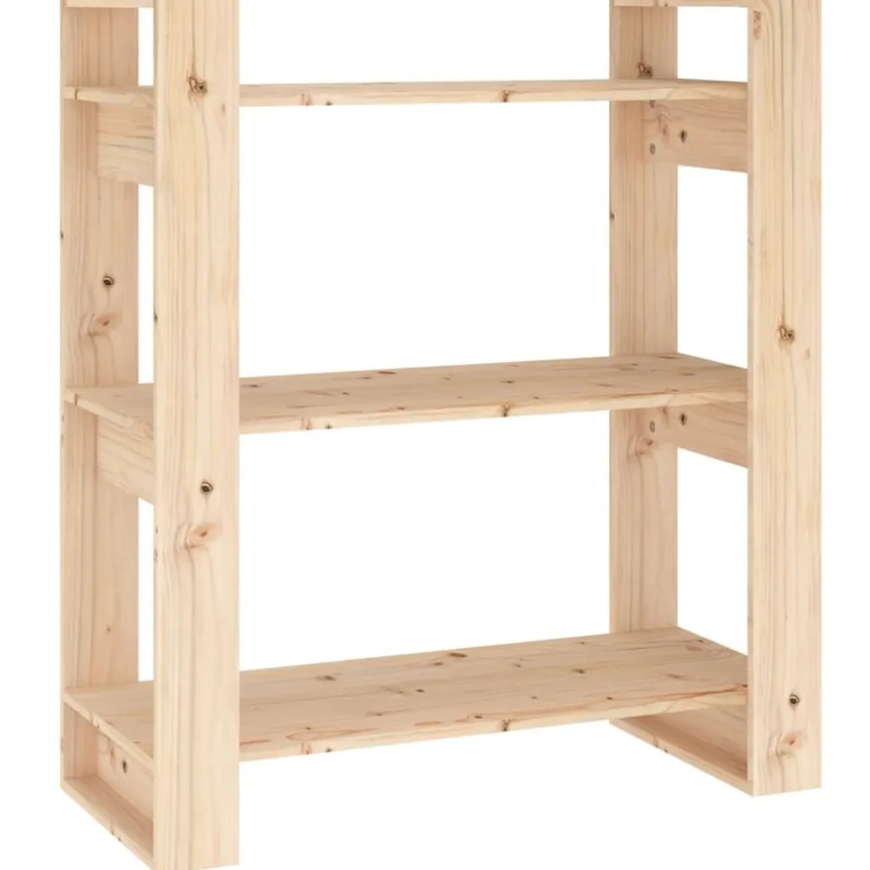 Kirjahylly/tilanjakaja 80x35x91 cm mänty harmaa