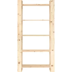 Kirjahylly/tilanjakaja 80x35x160 cm mänty harmaa