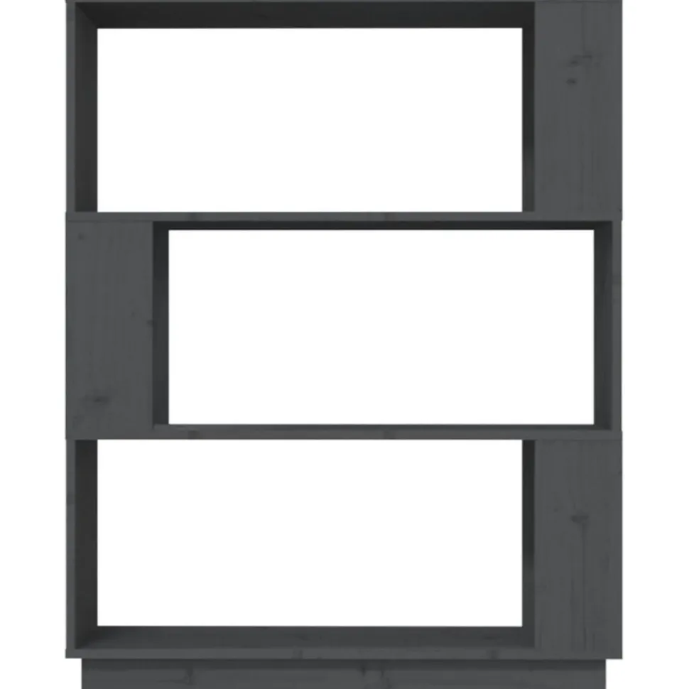 Kirjahylly/tilanjakaja 80x25x101 cm mänty harmaa