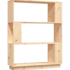 Kirjahylly/tilanjakaja 80x25x101 cm mänty harmaa