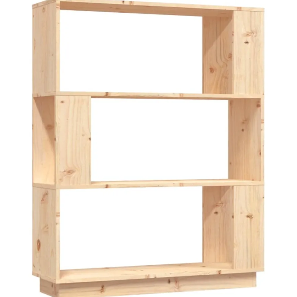 Kirjahylly/tilanjakaja 80x25x101 cm mänty harmaa
