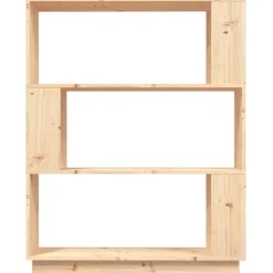 Kirjahylly/tilanjakaja 80x25x101 cm mänty harmaa