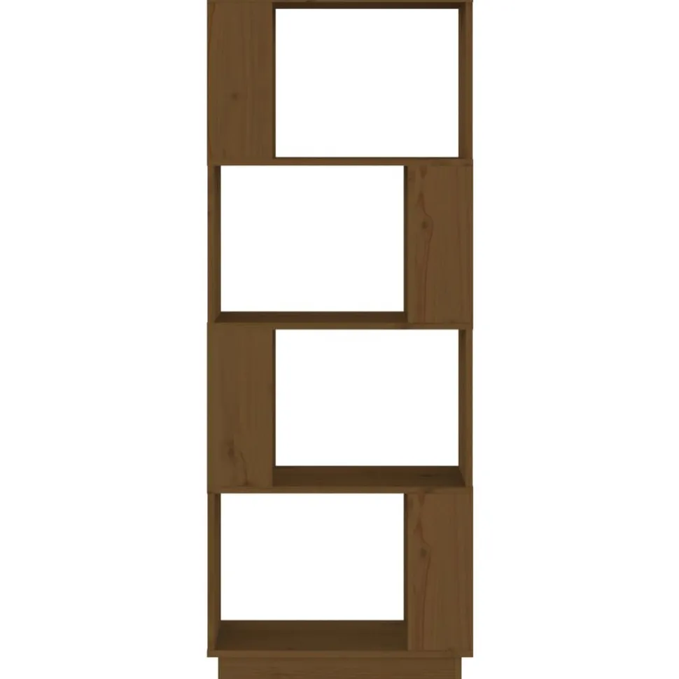 Kirjahylly/tilanjakaja 51x25x132 cm mänty hunajanruskea