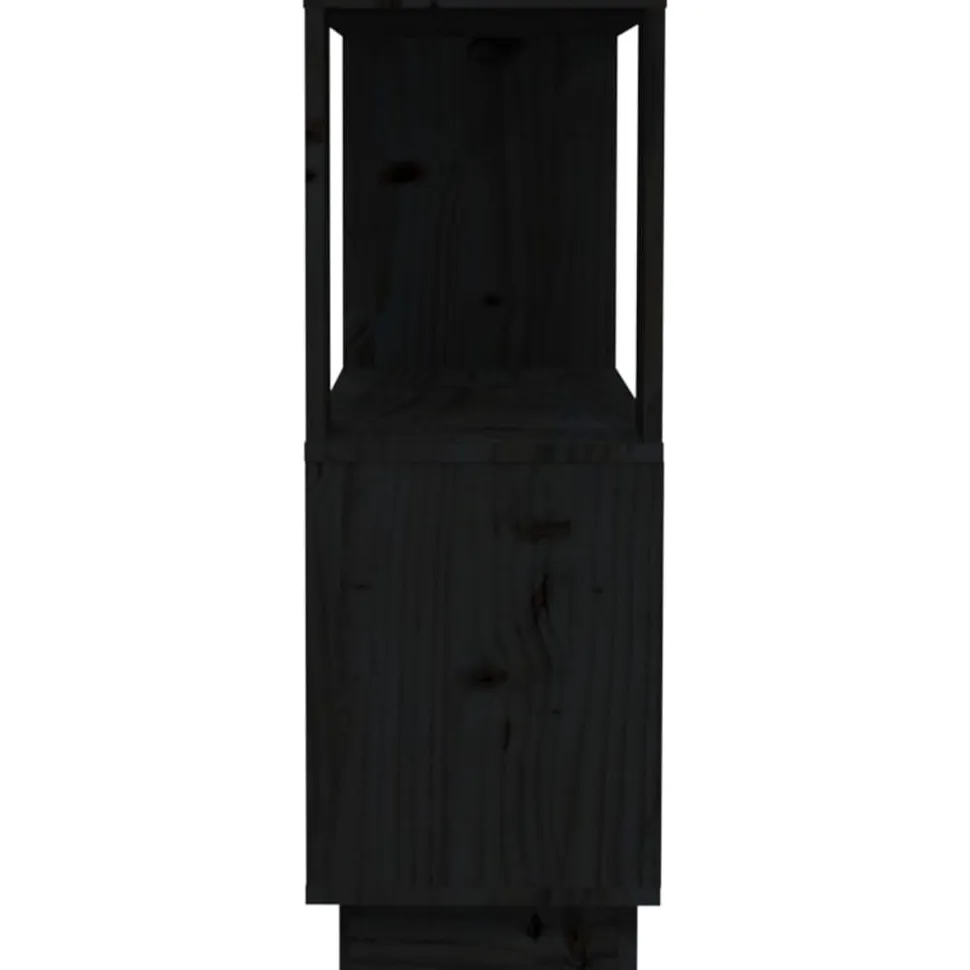 Kirjahylly/tilanjakaja 80x25x70 cm mänty musta