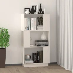 Kirjahylly/tilanjakaja 51x25x101 cm mänty valkoinen