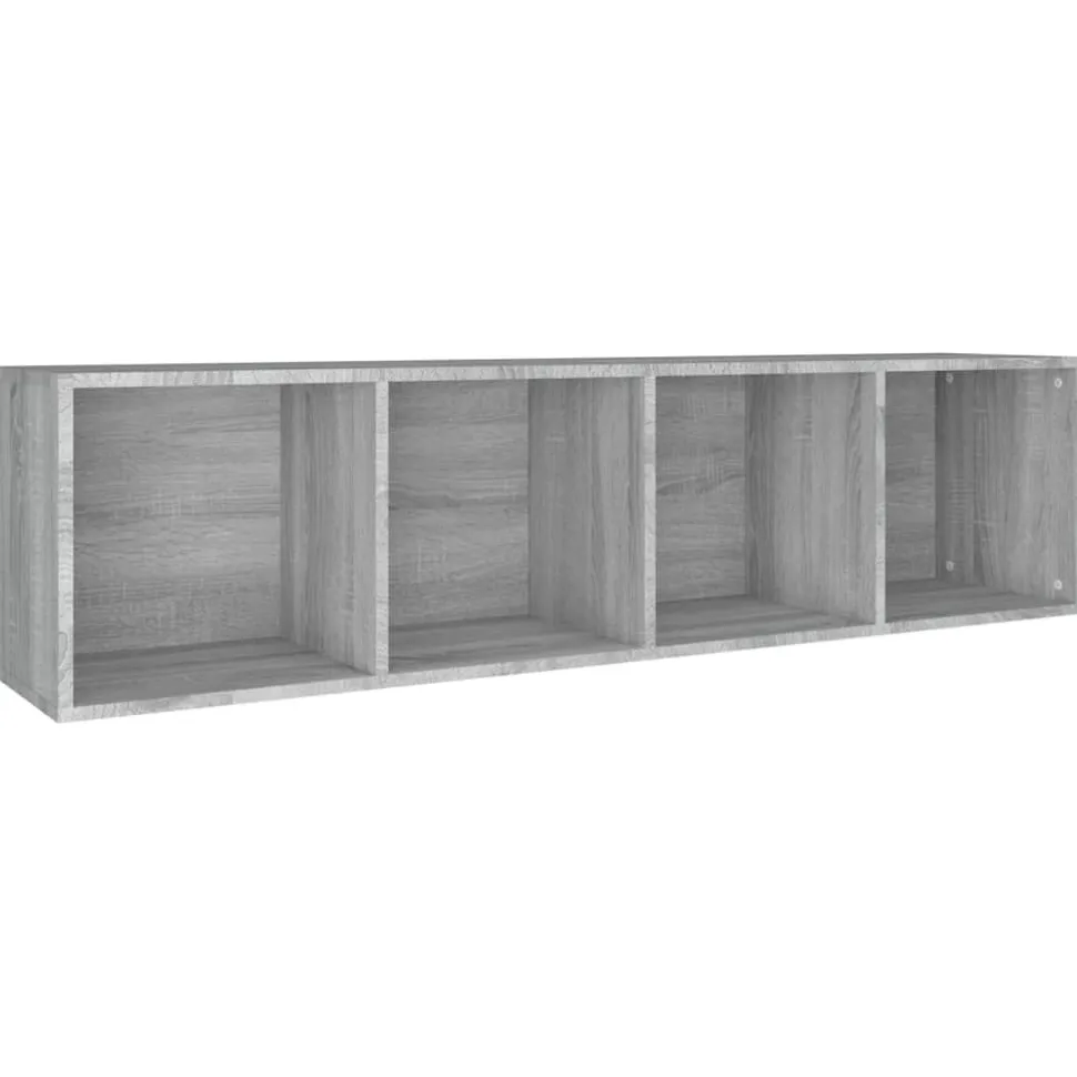 Kirjahylly / TV-taso 36x30x143 cm tekninen puu harmaa