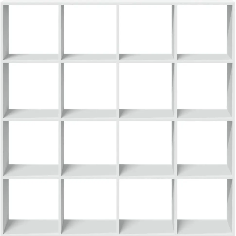 Kirjahylly valkoinen 137,5x29x137,5 cm lastulevy (10289)