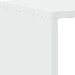 Kirjahylly valkoinen 137,5x29x137,5 cm lastulevy (10289)