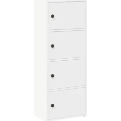 Kirjahylly valkoinen 40x24x102 cm tekninen puu (60373)