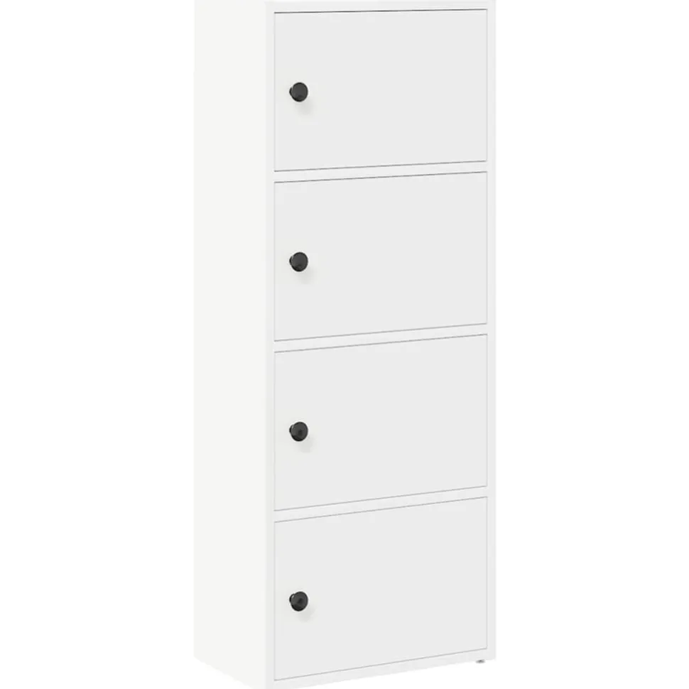Kirjahylly valkoinen 40x24x102 cm tekninen puu (60373)