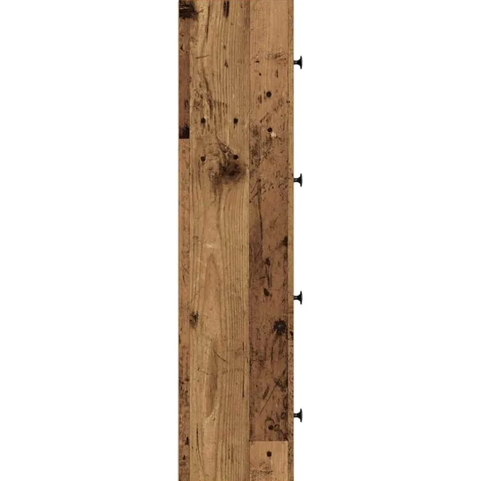 Kirjahylly vanha puu 40x24x102 cm tekninen puu (60380)