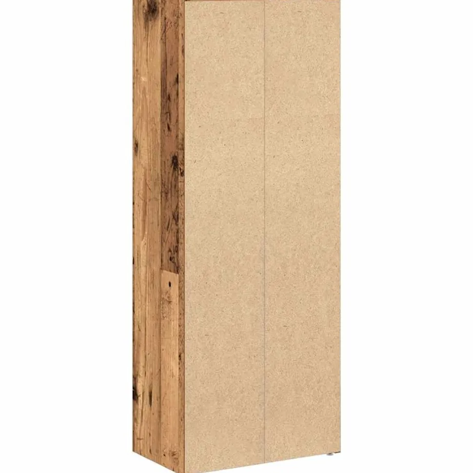 Kirjahylly vanha puu 40x24x102 cm tekninen puu (60380)