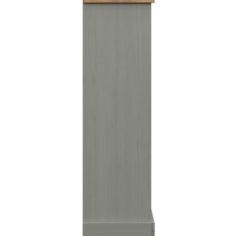 Kirjahylly VIGO harmaa 90x35x114,5 cm täysi mänty (53183)