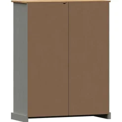 Kirjahylly VIGO harmaa 90x35x114,5 cm täysi mänty (53183)