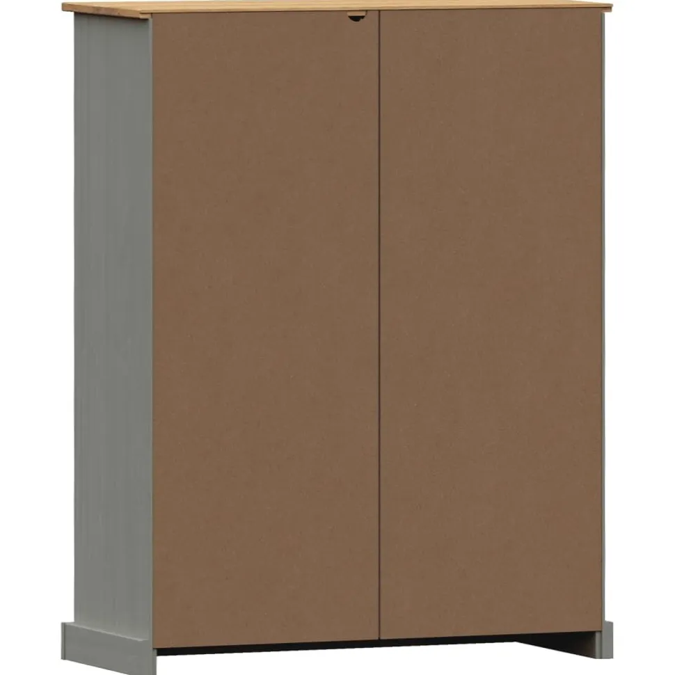 Kirjahylly VIGO harmaa 90x35x114,5 cm täysi mänty (53183)