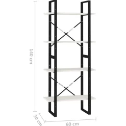 Kirjahylly 60x30x70-140cm, eri kokoja/materiaaleja ja värejä