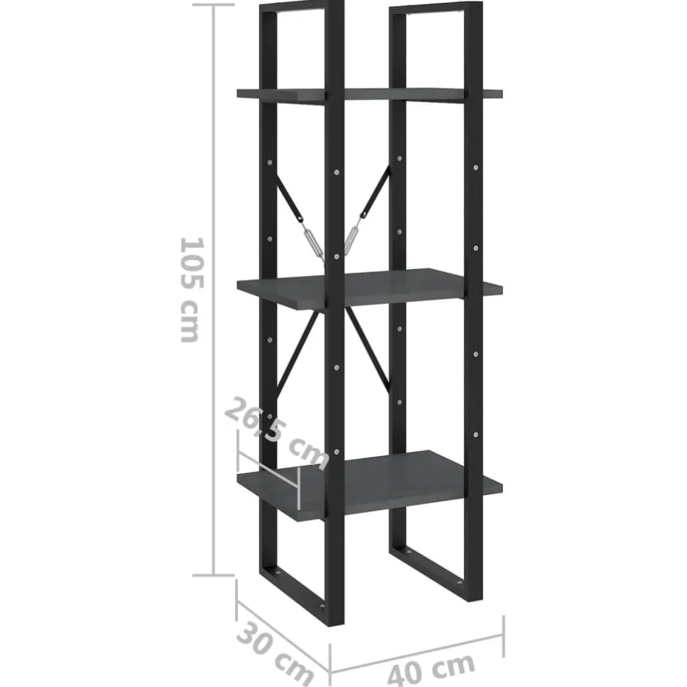Kirjahylly 40x30x105-210cm, eri materiaaleja/kokoja ja värejä