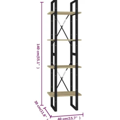Kirjahylly 40x30x70-140cm, eri materiaaleja/kokoja ja värejä