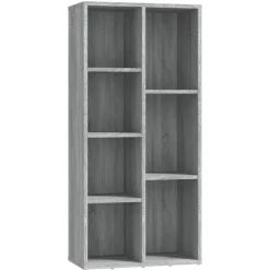 Kirjahylly 50x25x106 cm harmaa