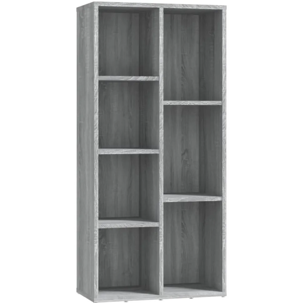 Kirjahylly 50x25x106 cm harmaa