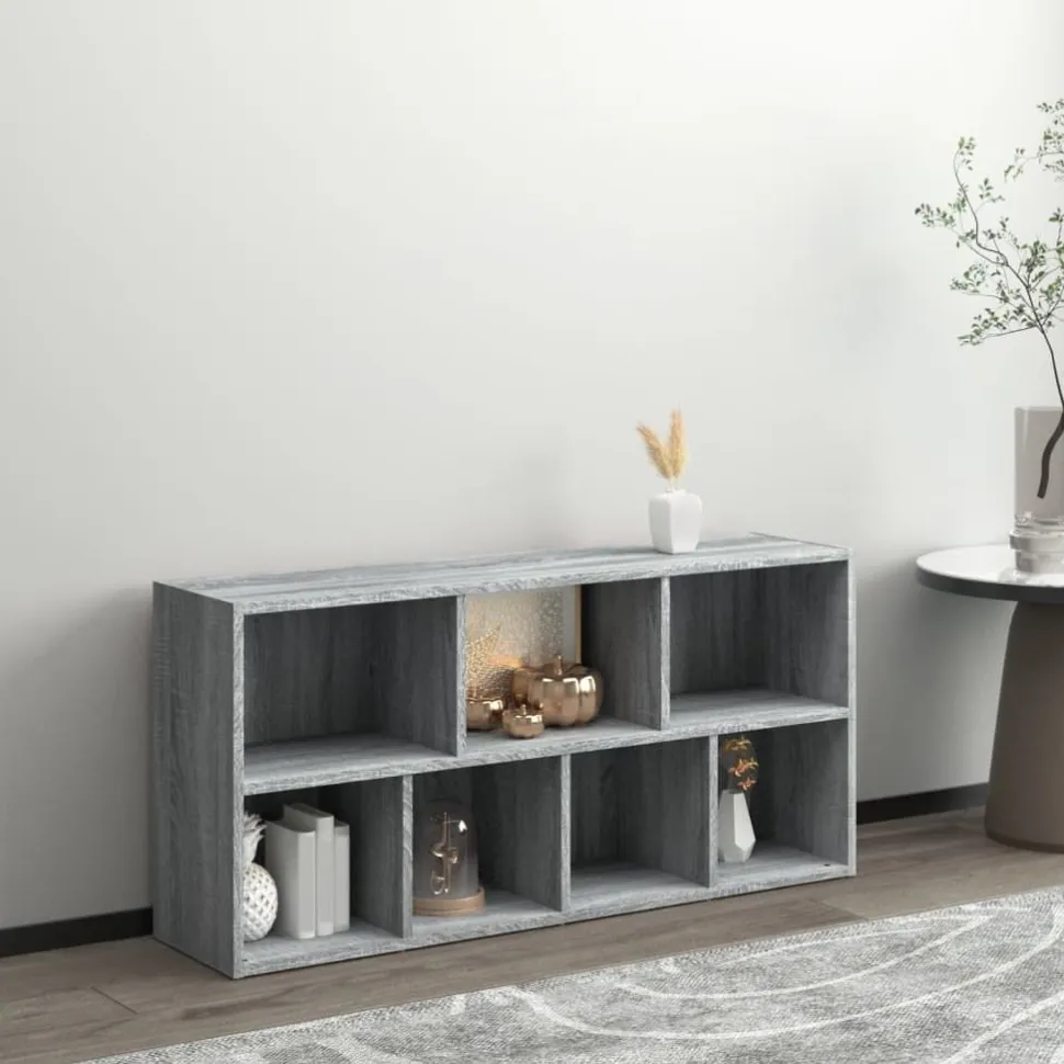Kirjahylly 50x25x106 cm harmaa