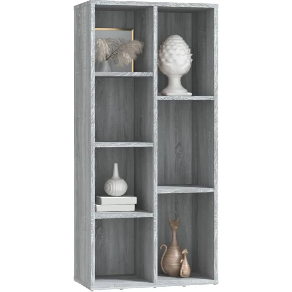 Kirjahylly 50x25x106 cm harmaa