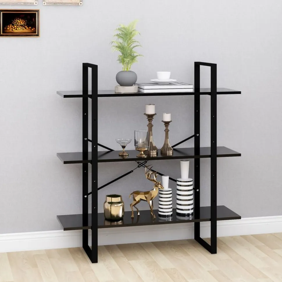 Kirjahylly 1 100x30x105 cm lastulevy betoninharmaa