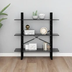 Kirjahylly 1 100x30x105 cm lastulevy betoninharmaa