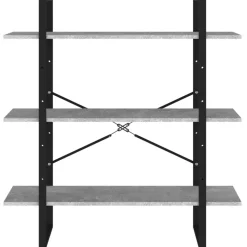 Kirjahylly 1 100x30x105 cm lastulevy betoninharmaa