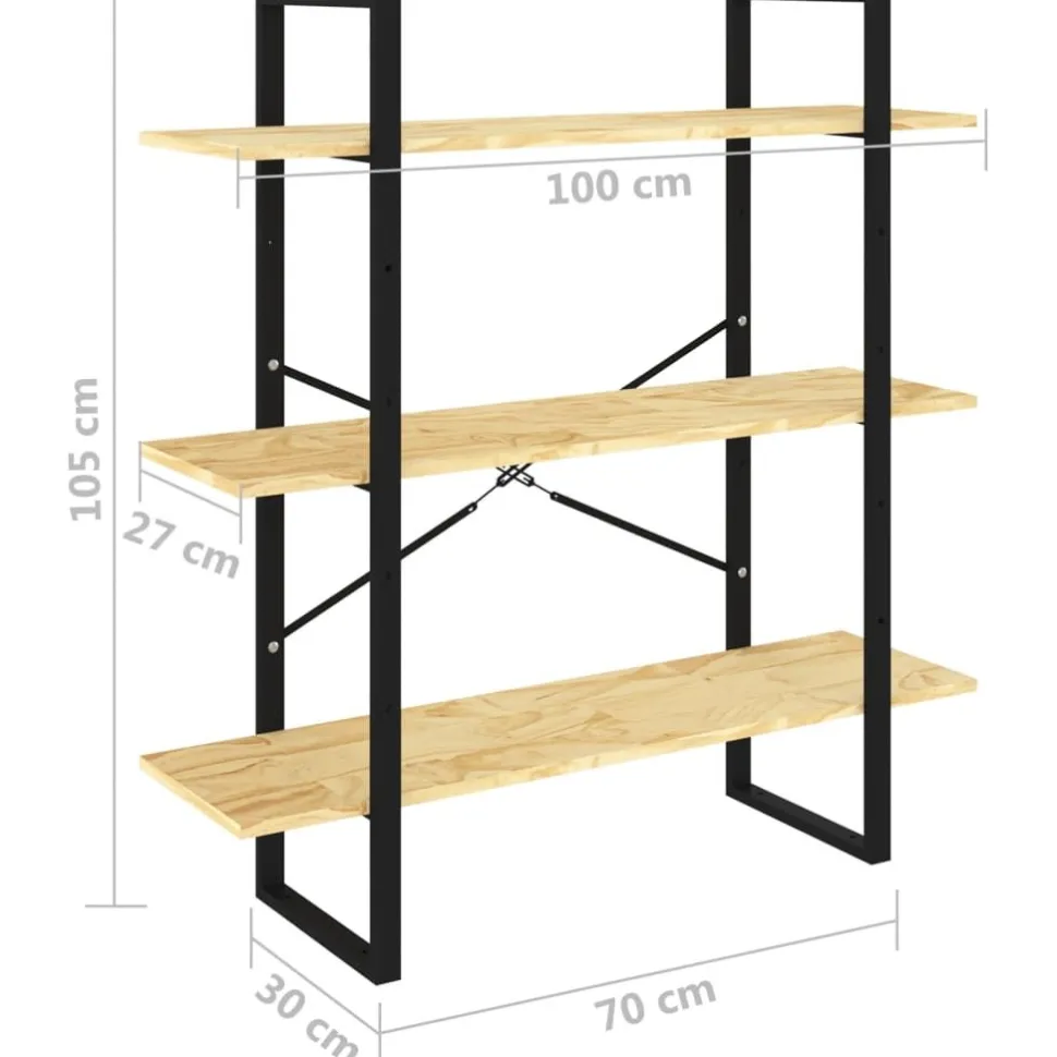 Kirjahylly 1 100x30x105 cm lastulevy betoninharmaa
