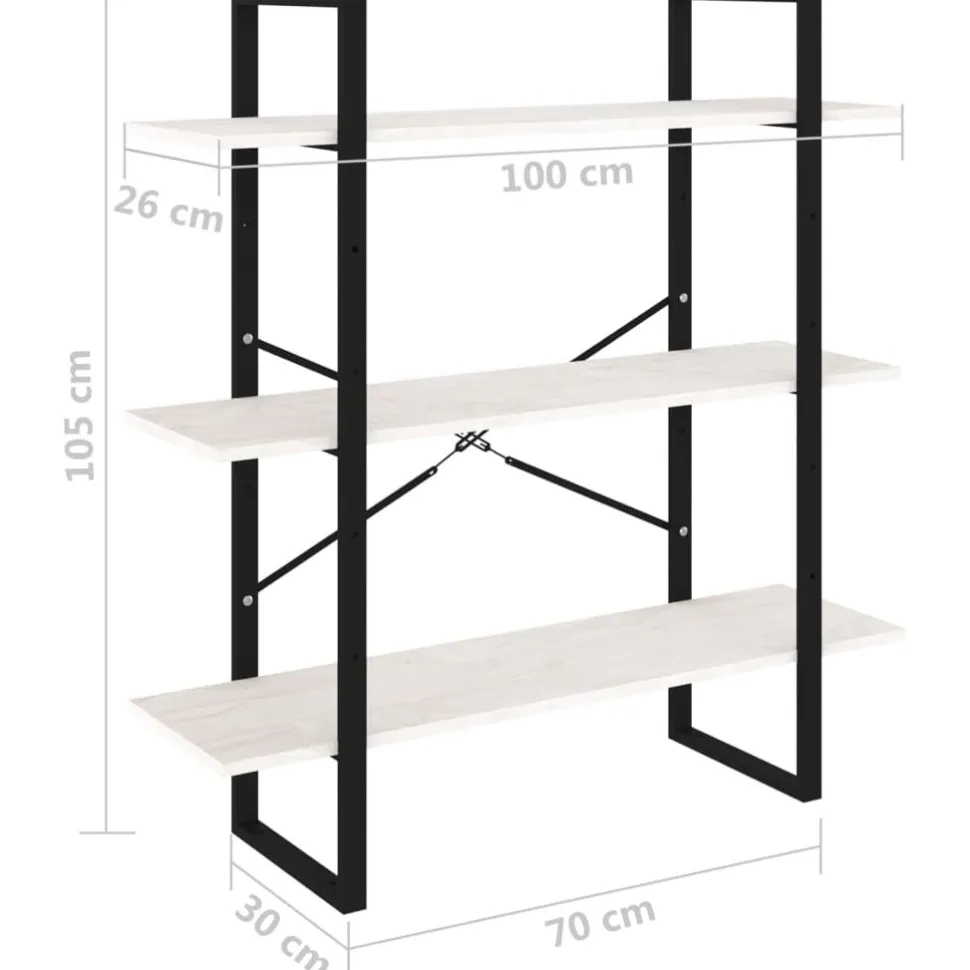 Kirjahylly 1 100x30x105 cm lastulevy betoninharmaa